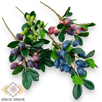 Mű kalamata olajbogyó ág hungarocell 48 cm szemből