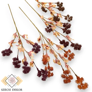 Mű zöld bojtorján szerbtövis szál 67 cm szemből