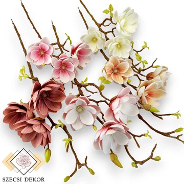 Mű magnólia ág tripla polifoam 75 cm ferde
