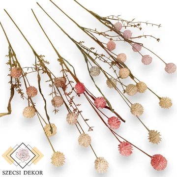 Mű zöld bíbor kasvirág szál 71 cm szemből