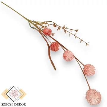 Mű zöld bíbor kasvirág szál 71 cm - piros szemből