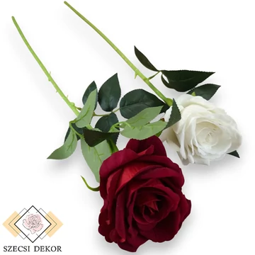 Mű bársony rózsaszál nagy 74 cm szemből