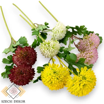 Mű zöld gömb dália szál 52 cm szemből