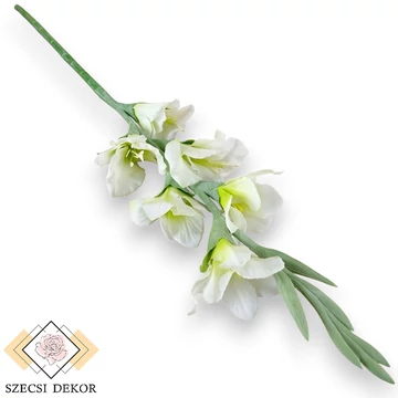 Mű kardvirág szál gumi 92 cm - fehér szemből