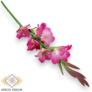 Mű kardvirág szál gumi 92 cm - pink szemből