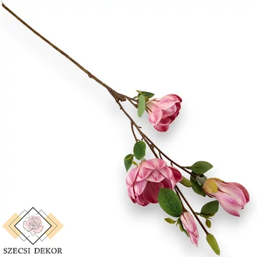 Mű magnólia ág kerek telt polifoam 89 cm - pink ferde