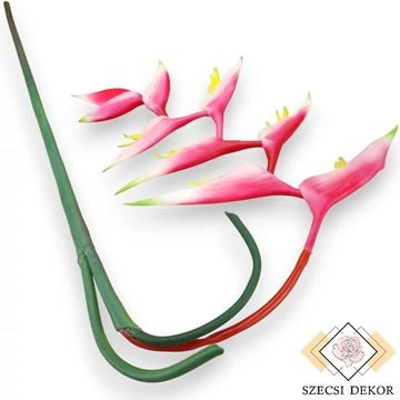 Mű heliconia chartacea szál gumi 85 cm - pink szemből