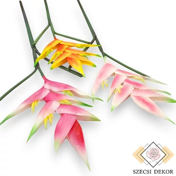 Mű heliconia psittacorum szál gumi 88 cm szemből
