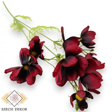 Mű kerti pillangóvirág szál kicsi selyem 60 cm - bordó szemből