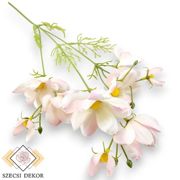 Mű kerti pillangóvirág szál kicsi selyem 60 cm - babarózsaszín szemből