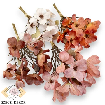 Mű antik virágos som köteg selyem 6 szál 44 cm szemből