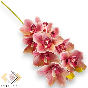 Mű csónakorchidea szál nagy polifoam 74 cm - rózsaszín szemből