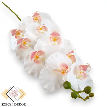 Mű fodros phalaenopsis szál bevonatos 96 cm - rózsaszín közép szemből