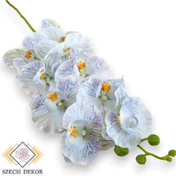 Mű fodros phalaenopsis szál bevonatos 96 cm - világoskék szemből