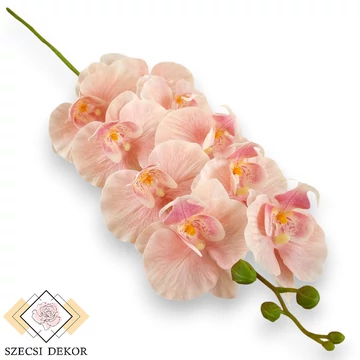 Mű fodros phalaenopsis szál bevonatos 96 cm - pompadúr-rózsaszín szemből