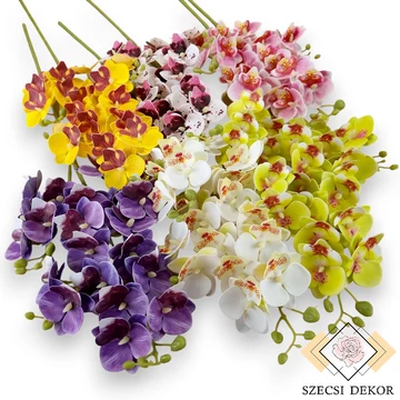 Mű lepkeorchidea szál bevonatos 75 cm szemből