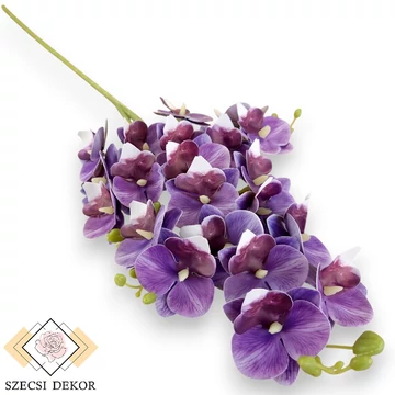 Mű lepkeorchidea szál bevonatos 75 cm - lila szemből
