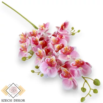 Mű lepkeorchidea szál bevonatos 75 cm - pink szemből