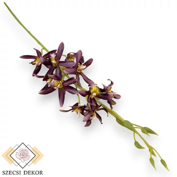 Mű cymbidium iridioides szál selyem 84 cm - lila szemből