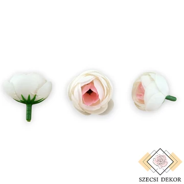 Mű ranunculus fej selyem kicsi 2,5 cm 60 db - rózsaszín közép szemből