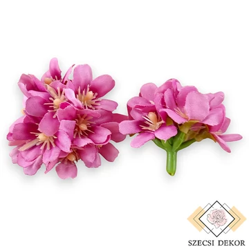 Mű narancsvirág tő selyem 5,5 cm 10 db - pink szemből