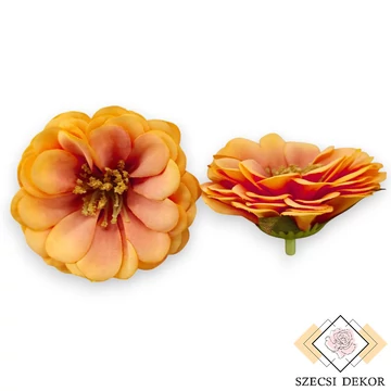 Mű rézvirág csomag selyem 6 cm 12 db - narancs szemből