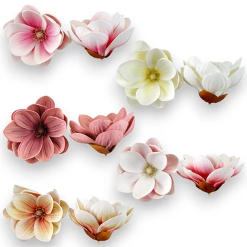 Mű magnólia fej tripla polifoam 10 cm 6 db szemből