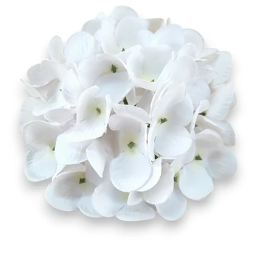 Mű hortenzia fej bevonatos 14 cm - fehér szemből