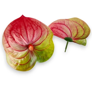 Mű flamingó fejek tálcán 20 db bevonatos 13 cm - pink-zöld darab