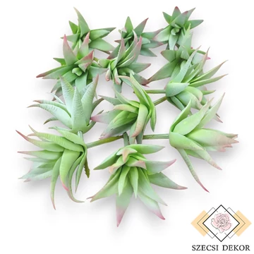 Mű mini aloe vera csomag gumi 12 db 10 cm - világoszöld mind