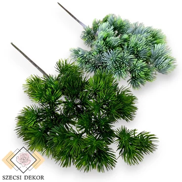 Mű zöld libanoni cédrus ág 38 cm szemből
