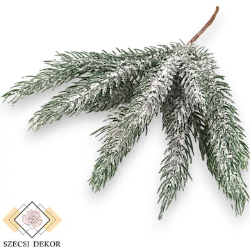 Mű zöld virginai boróka bokor pikk 24 cm - havas szemből