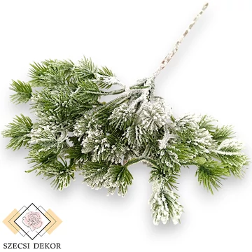 Mű zöld cyperus strigosus ág 29 cm - havas szemből