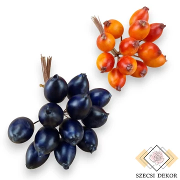 Mű csipkebogyó pikk 12 db 11 cm szemből