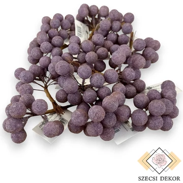 Mű bogyós csomag jeges 12 db 10 cm - lila mind