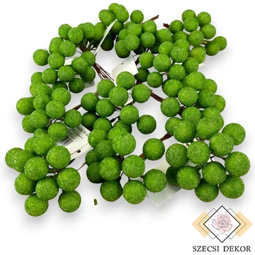 Mű bogyós csomag jeges 12 db 10 cm - zöld mind