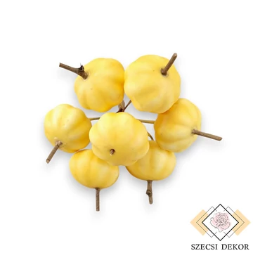 Mű csillagtök pikk 7 db 10 cm - halványsárga szemből