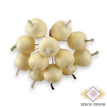 Mű alma pikk 12 db 8 cm - krém szemből