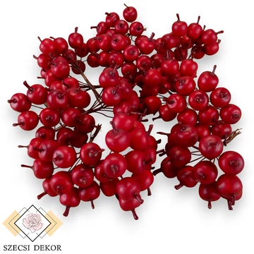 Mű alma csomag 12 db 8 cm - meggypiros mind