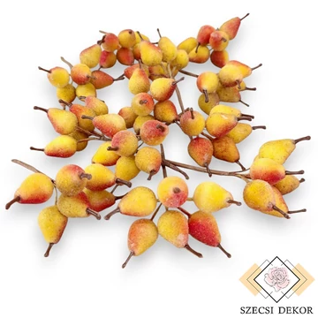 Mű jeges körte csomag mini 12 db 11,5 cm - sárga szemből