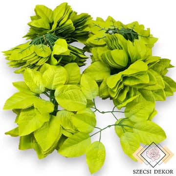 Mű rózsalevél csomag selyem 120 db - almazöld összes