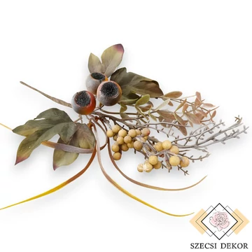 Mű őszi vegyes pikk galagonyával 26 cm - barna szemből