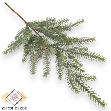 Mű zöld szúrós luc ág nagy 78 cm - hamvas szemből