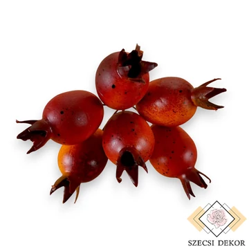 Mű vadalma pikk kicsi 6 db 13 cm - sötétnarancs szemből