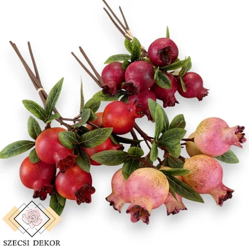 Mű gránátalma köteg kicsi 3 szál 33 cm szemből