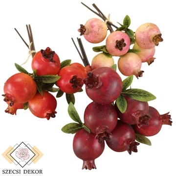 Mű gránátalma köteg 3 szál 34 cm szemből