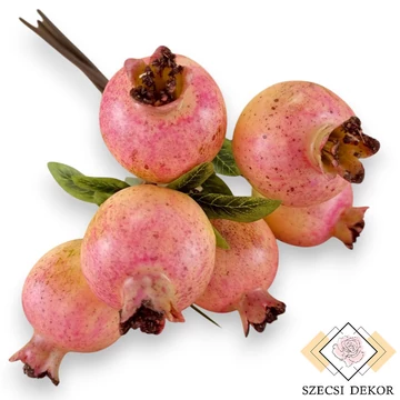 Mű gránátalma köteg 3 szál 34 cm - pink cirmos szemből