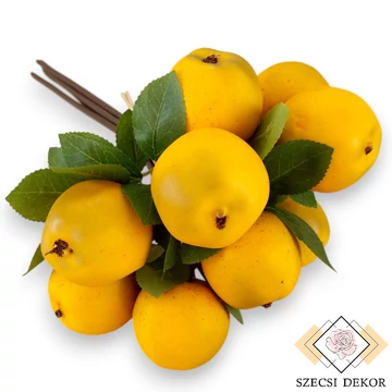 Mű vadalma köteg 5 szál 32 cm - borostyánsárga szemből