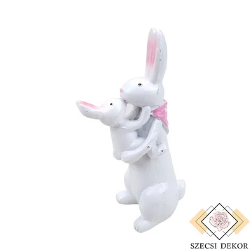 Nyúl pár figura - Rózsaszín szemből