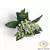 Mű zöld gyöngyvirág csokor selyem levelekkel 30 cm - fehér szemből